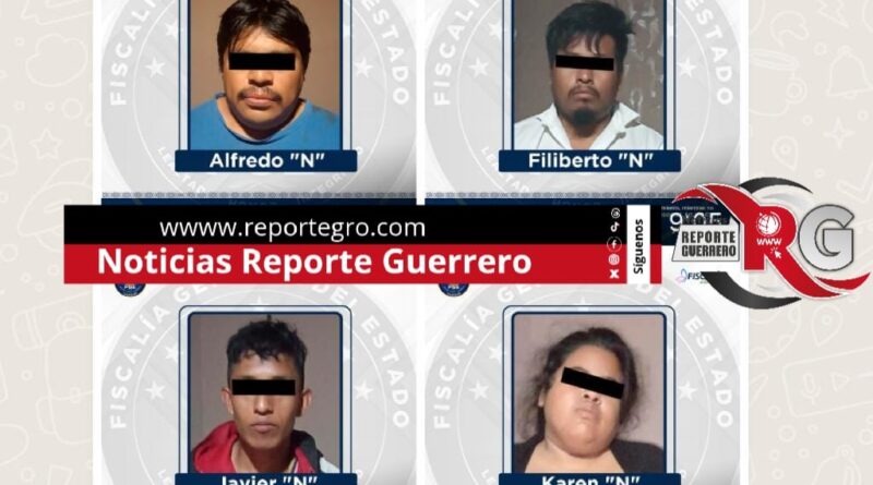 FGE captura a una mujer y tres hombres acusados de secuestradores en Chilpancingo 