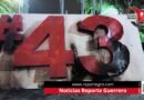 Queman el antimonumento a los 43 normalistas de Ayotzinapa en Chilpancingo