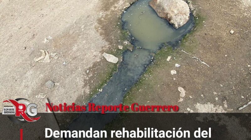 Demandan rehabilitación del drenaje en Rancho Alegre del Llano, en Tecpan