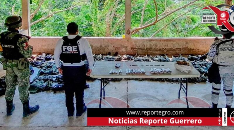 Desmantelan campamento del narco en Coyuca de Benítez; incautan equipo y droga