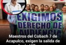 Maestros del Cobach 7 de Acapulco, exigen la salida de Jesús Villanueva