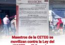 Maestros de la CETEG se movilizan contra la Ley del ISSSTE en Chilpancingo 