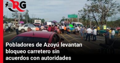 Pobladores de Azoyú levantan bloqueo carretero sin acuerdos con autoridades